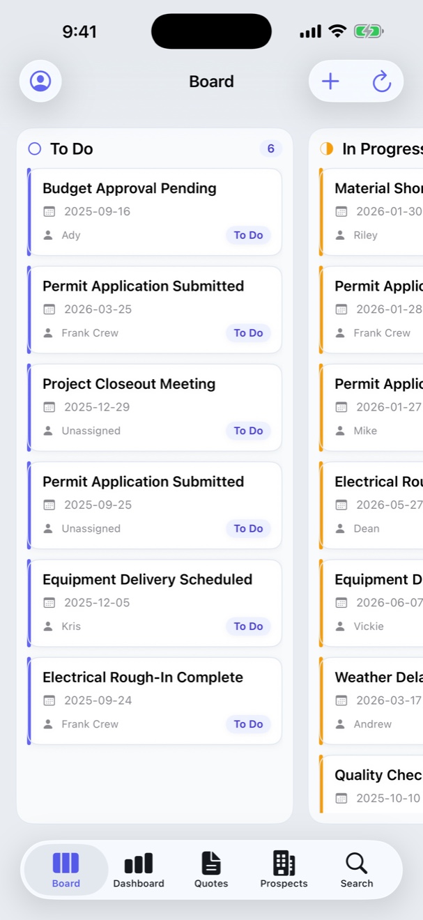 Blueprint iOS — Kanban board